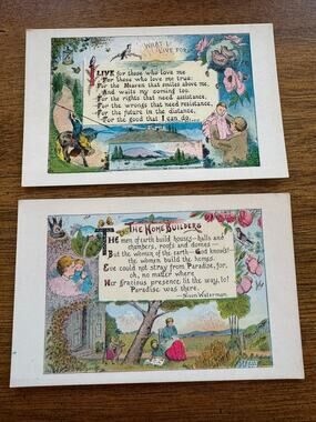 Vintage A T Cook Hyde Park NY Poetry Postcards Lot J O Hulbert Unused